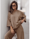 Stylowy komplet dresowy z tencelu MGARA - mocha mousse