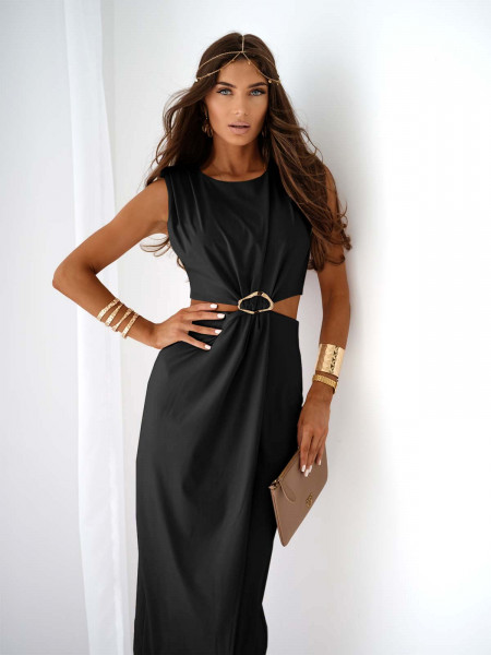 Sukienka maxi z wycięciami AURELY - czarna 2