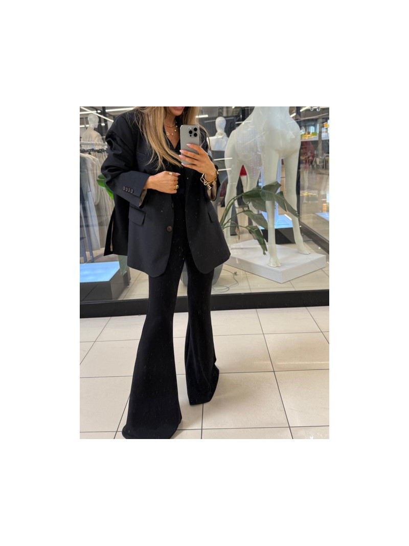 Oversizowa marynarka z guzikami GRETA - czarna