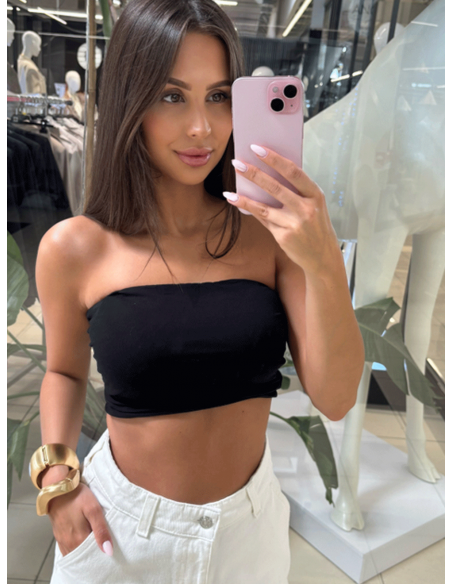 Dopasowany top z wiskozy WYNTER - czarny