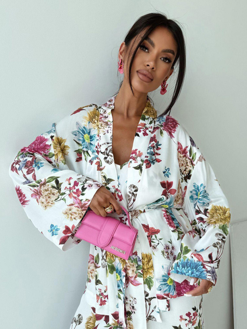 Komplet z wiskozy 3w1  - biały