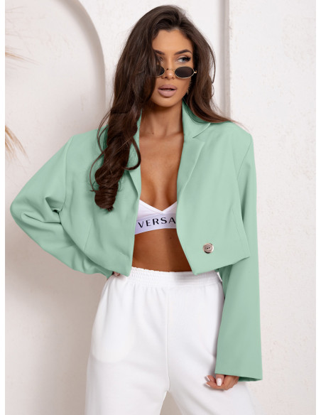 Elegancka krótka marynarka MANOA - szałwiowa