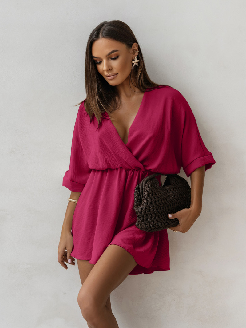 Krótki kombinezon z przekładanym...