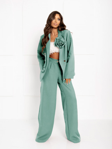 Garnitur z szerokimi spodniami KENZO - szałwiowy 2