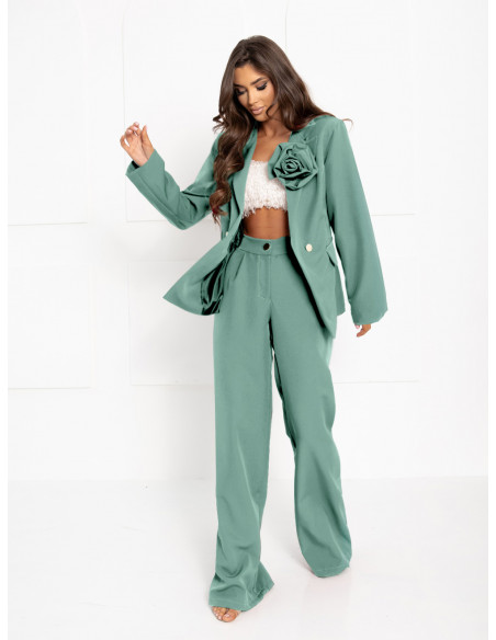 Garnitur z szerokimi spodniami KENZO - szałwiowy