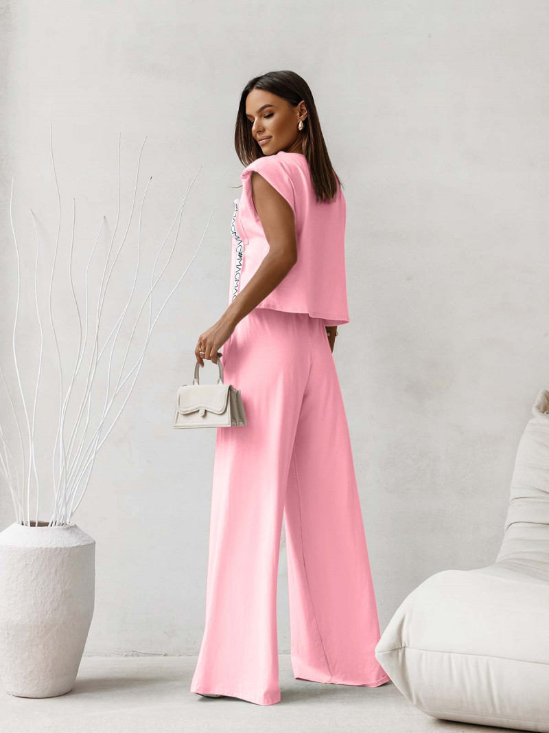 Bawełniany komplet top i szerokie...