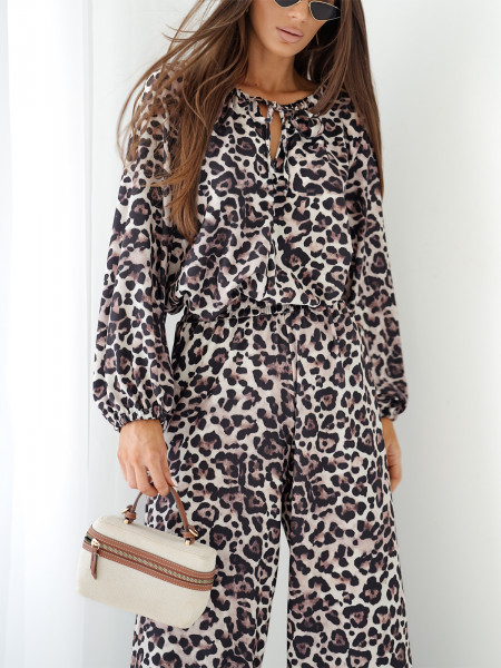 Komplet bluzka hiszpanka i szerokie spodnie DEZZY - wzór 3 2