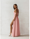Sukienka maxi na ramiączkach SENTILA - pudrowy róż