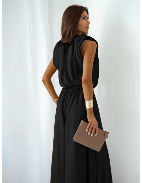 Kombinezon z szerokimi nogawkami KASTI - czarny