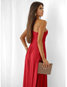 Sukienka midi na jedno ramię AMIREA - czerwona