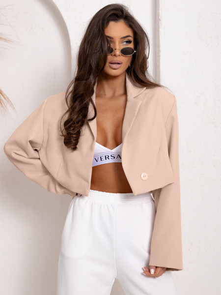 Elegancka krótka marynarka MANOA - beżowa