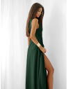 Sukienka maxi na jedno ramię SAVERA - butelkowa zieleń