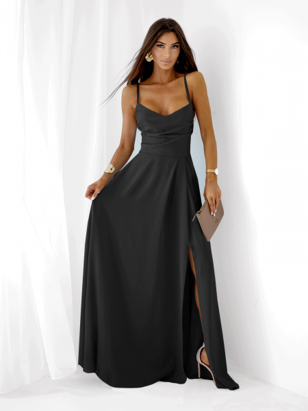 Sukienka maxi na ramiączkach LYANNE - czarna 2