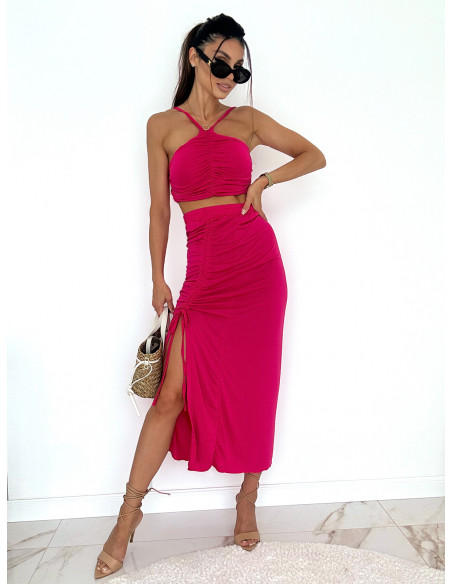 WP spódnica z marszczeniem - fuksjowa