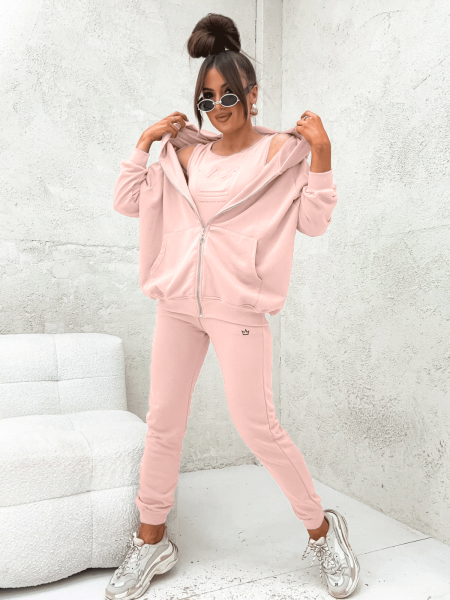 Komplet dresowy 3w1 ORIAN - pudrowy róż 2