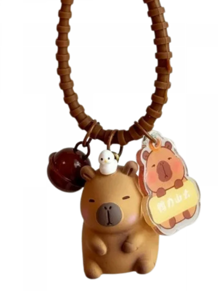 Brelok do kluczy kapibara - beżowy 2