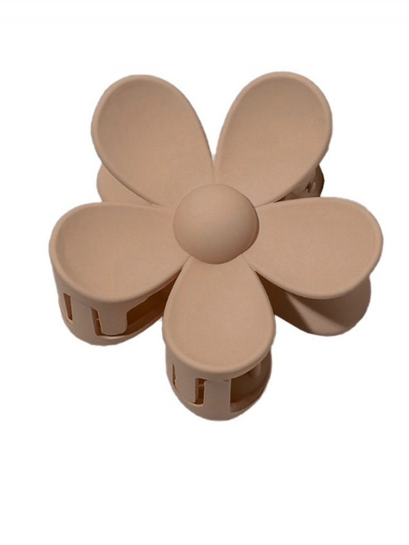 Spinka do włosów klamra XL kwiat - beżowa