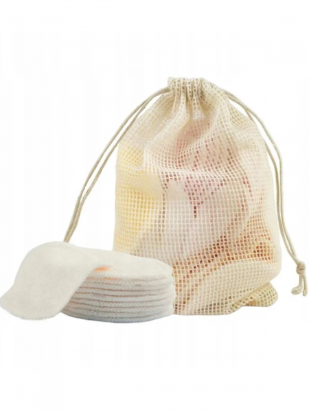 Bambusowe płatki do demakijażu 6 sztuk - białe 2