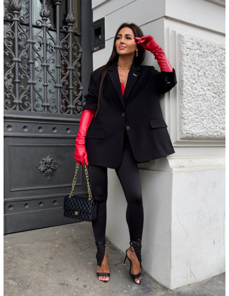 Stylowa marynarka oversize ZIRELLE - czarna