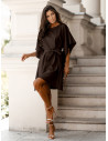 Kobieca sukienka nietoperz CANDICE - czekoladowa