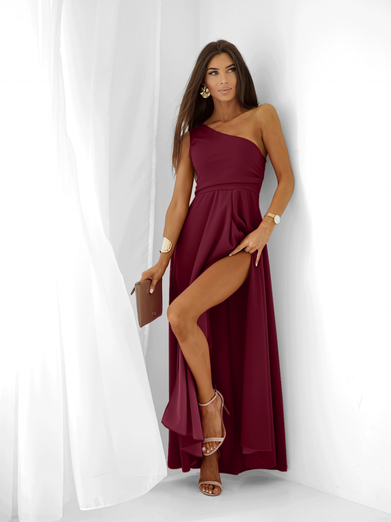 Sukienka maxi na jedno ramię SAVERA -...