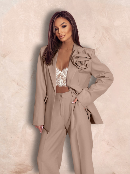 Garnitur z szerokimi spodniami KENZO - cappuccino