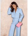 Garnitur z szerokimi spodniami YUKARI - błękitny