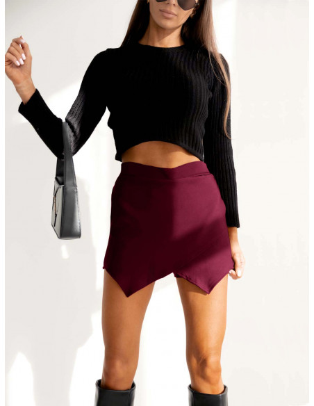 Przekładane spódnico-spodenki  SANICA - bordowe