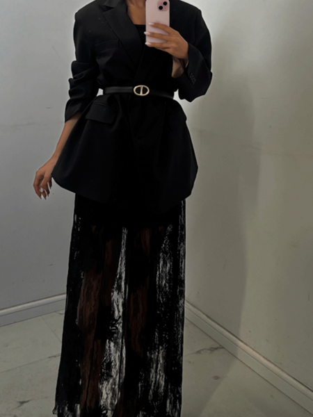 Koronkowa maxi spódnica ALETTA - czarna 2