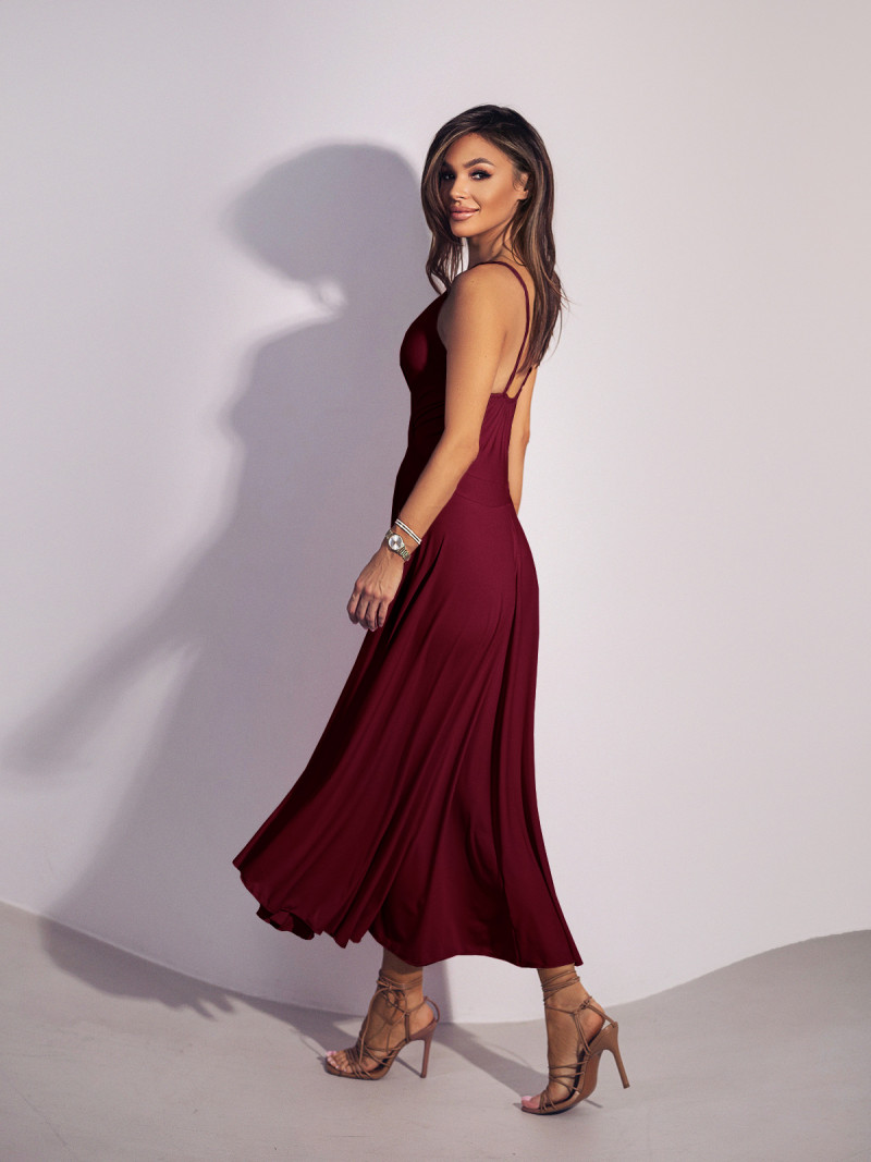 Sukienka midi na ramiączkach AGNES -...