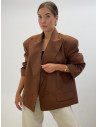Stylowa marynarka oversize ARLEEN - cappuccino