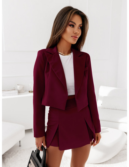 Komplet marynarka i spódnicospodnie LORIN - bordowy