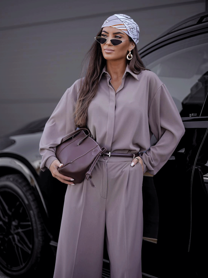 Komplet z wiskozy koszula i spodnie...