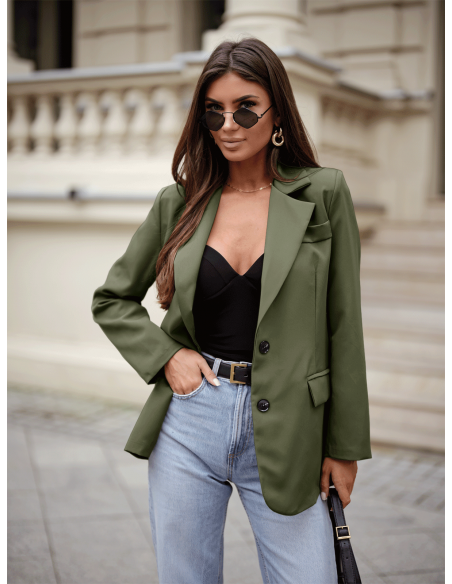 Stylowa marynarka z podszewką TANAVI - khaki