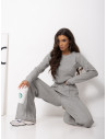 Komplet dzianinowy z szerokimi spodniami DANEB - szary