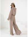 Komplet dzianinowy bluza i spodnie NOLANI - cappuccino