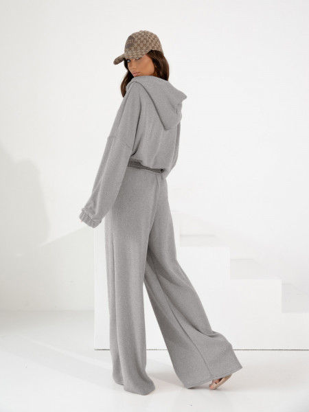 Komplet dzianinowy bluza i spodnie NOLANI - szary