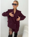 Asymetryczna marynarka oversize WINNET - bordowa