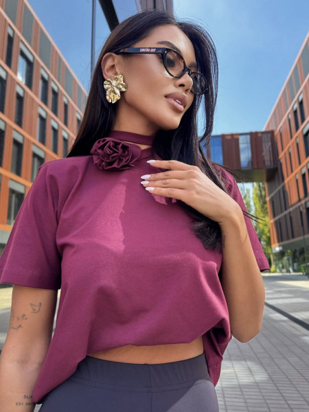 Bawełniana bluzka t-shirt z...