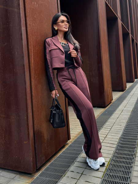 Stylowy komplet z koronkową... 2