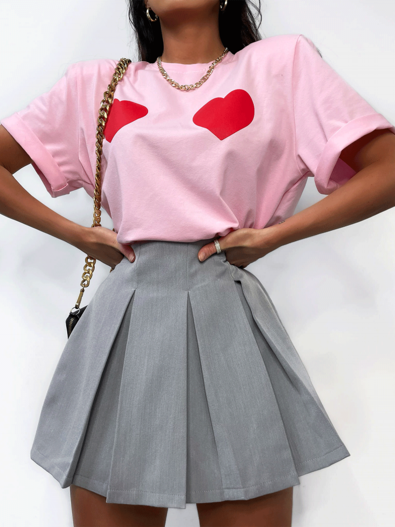 Plisowane spódnico-spodenki LOKA - szare