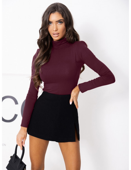 Bluzka golf z poduszkami NOEMA - bordowa