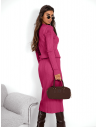 Stylowy komplet z midi spódnicą DATIVA - fuksjowy