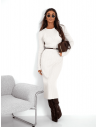 Stylowy komplet z midi spódnicą DATIVA - biały