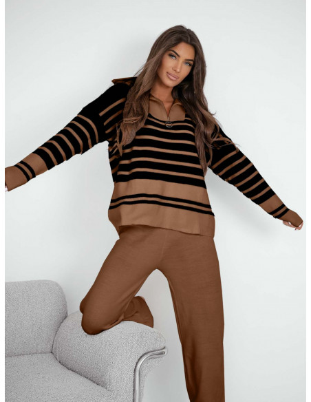 Komplet dzianinowy z szerokimi spodniami DAZJA - wzór 7