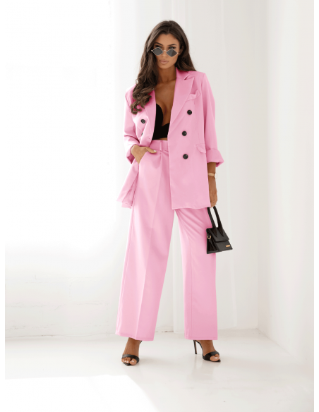 WP garnitur marynarka i spodnie - pudrowy róż