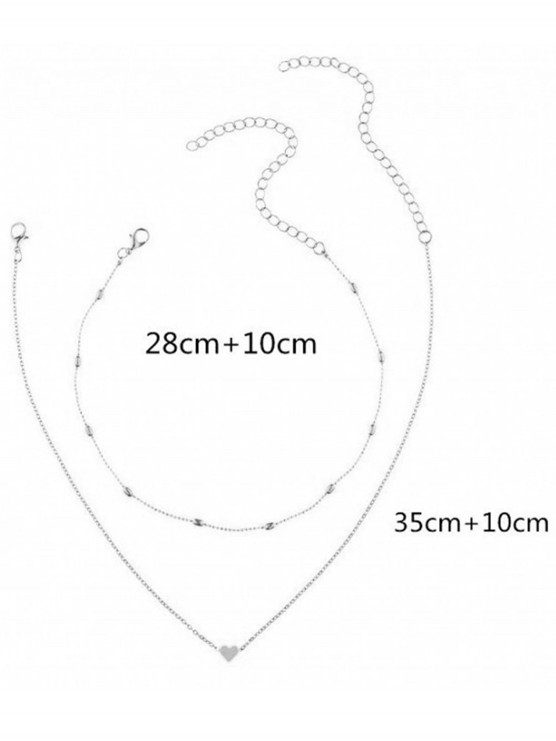 Delikatny naszyjnik choker 2w1 serce srebro