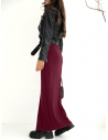 Spódnica maxi z rozcięciem VALA - bordowa