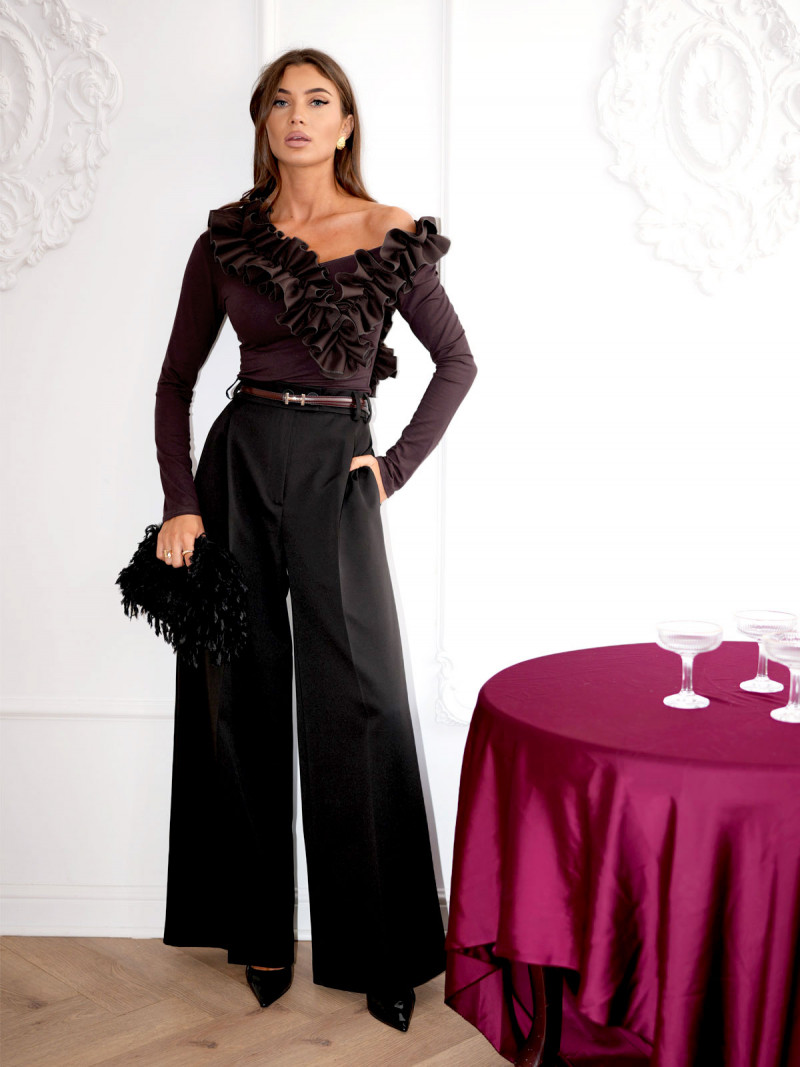 Wiskozowa bluzka z falbanami ORNELLA...