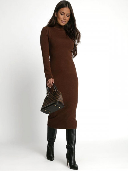 Dzianinowa sukienka midi z...